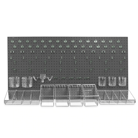 AZAR DISPLAYS 125-Piece Pegboard Organizer Kit (2 - 24"x24") 900988-BLK